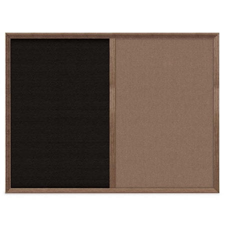 United Visual Products Enclosed Corkboard, 1 Door, 72"x36", 4" Fra, UV3425-SATIN-CLOUD UV3425-SATIN-CLOUD